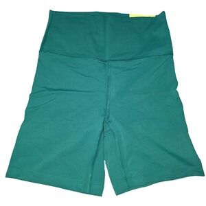 All in Motion Everyday Soft Bike Shorts Ultra High Rise Green 6" Inseam L